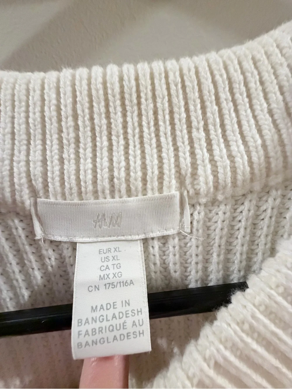 H&M Ivory Ribbed Crewneck Sleeveless Tunic - Picture 2 of 5